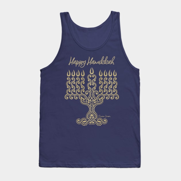 Happy Hanukkah Menorah Tank Top by artsytoocreations